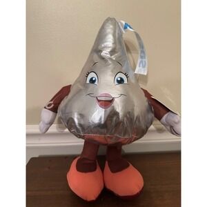 Hersheypark Hershey's Kisses Plush Silver Metallic Stuffed Character Toy 11"